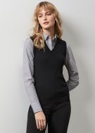 LV3504 Womens V-Neck Knit Vest 